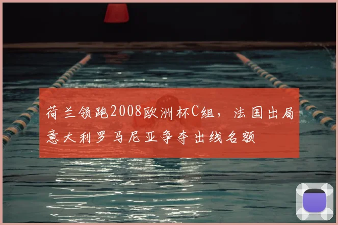 荷兰领跑2008欧洲杯C组，法国出局意大利罗马尼亚争夺出线名额